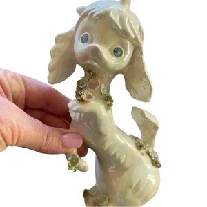 Dog Figurine Vintage Porcelain‎ 7”